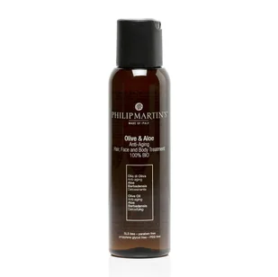 Philip Martin's Olive & Aloe Oil 100 ml Wielozadaniowy olejek odmładzający do ciała, włosów i twarzy - Olejki do mycia twarzy - miniaturka - grafika 1