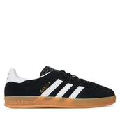 Buty dla chłopców - Sneakersy adidas Gazelle Indoor JQ8701 Czarny - miniaturka - grafika 1
