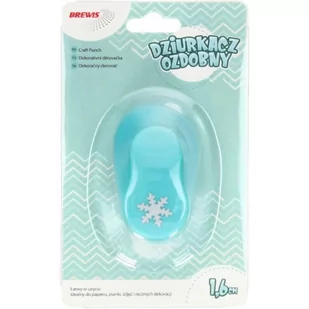 BREWIS Dziurkacz ozdobny 1.6cm Śnieżynka D16-65 - Przybory szkolne - miniaturka - grafika 1