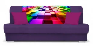Fioletowa rozkładana wersalka młodzieżowa E4-M89 - Sofy i kanapy Fioletowa rozkładana wersalka młodzieżowa E4-M89 - Sofy i kanapy - miniaturka - grafika 1