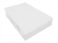 Prześcieradła - Prześcieradło FROTTE z gumką Wysoka jakość 90x200 białe - miniaturka - grafika 1