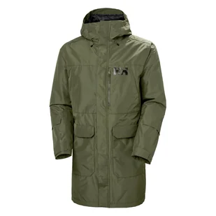 Męski płaszcz HELLY HANSEN RIGGING INS RAIN COAT 53796_431 – Oliwkowy - Płaszcze męskie - miniaturka - grafika 1