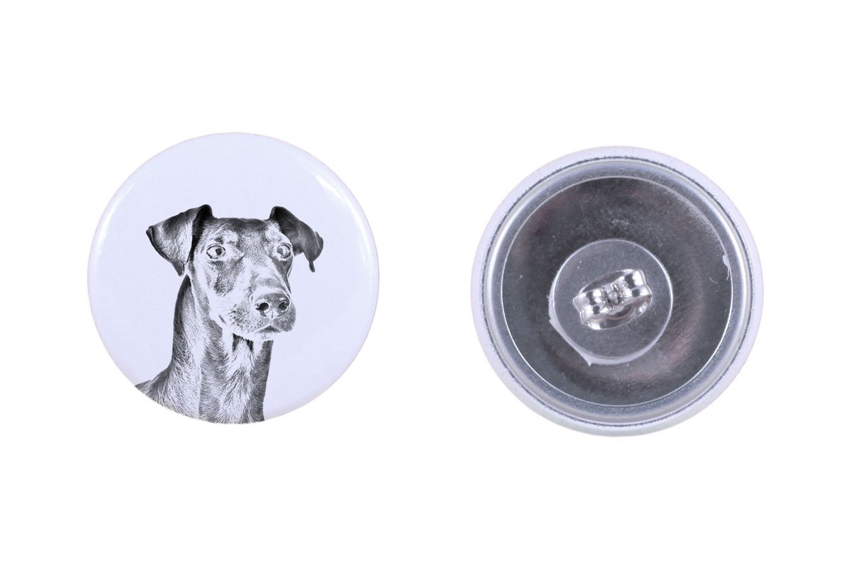 Manchester Terrier - wyjątkowe kolczyki z psem, twój pupil na breloku, marka własna Art-Dog