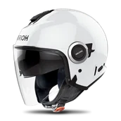 Kaski motocyklowe - Kask Otwarty Airoh Helios Złamany Biały BłyszczącyM - miniaturka - grafika 1
