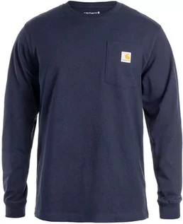 Koszulki męskie - Koszulka Carhartt Heavyweight Long Sleeve Pocket Navy (K126 NAVY) - grafika 1