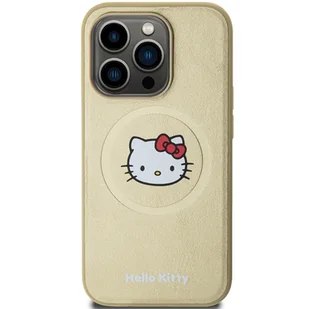 Oryginalne Etui IPHONE 13 PRO MAX Hello Kitty Hardcase Leather Kitty Head MagSafe (HKHMP13XPGHCKD) złote - Etui i futerały do telefonów - miniaturka - grafika 11