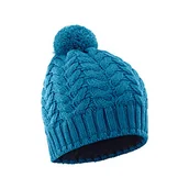 Czapki damskie - SALOMON damska czapka poli beanie Blue (Lyons Blue) /Blue (Fjord Blue) Jeden rozmiar - miniaturka - grafika 1