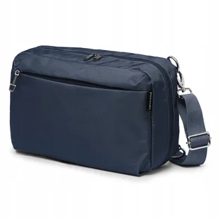 PUCCINI Plecak Damski Męski Miejski Jedno Ramię Sling Bag Granat TM249-7A - Plecaki - miniaturka - grafika 1
