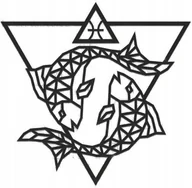 Puzzle - DREWNIANE PUZZLE 3D DEKORACJA ŚCIENNA ZNAK ZODIAKU RYBY DO ZŁOŻENIA DIY - miniaturka - grafika 1