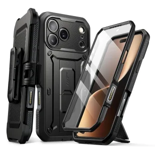 Etui Supcase UB Pro do iPhone 17 Pro Black Pancerne z Klipsem - Etui i futerały do telefonów - miniaturka - grafika 1