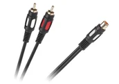 Kable - Kabel 1RCA gniazdo - 2 wtyki RCA  25cm - miniaturka - grafika 1