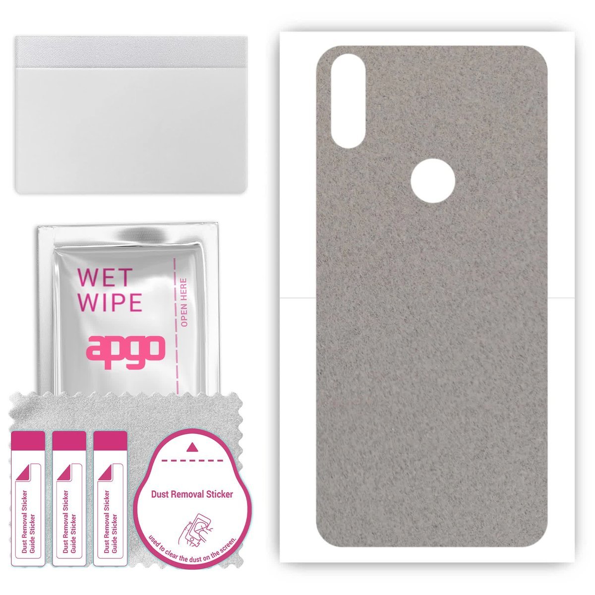 Folia naklejka skórka strukturalna na TYŁ Zamsz do Doogee X90L - Zamsz Szary - apgo SKINS