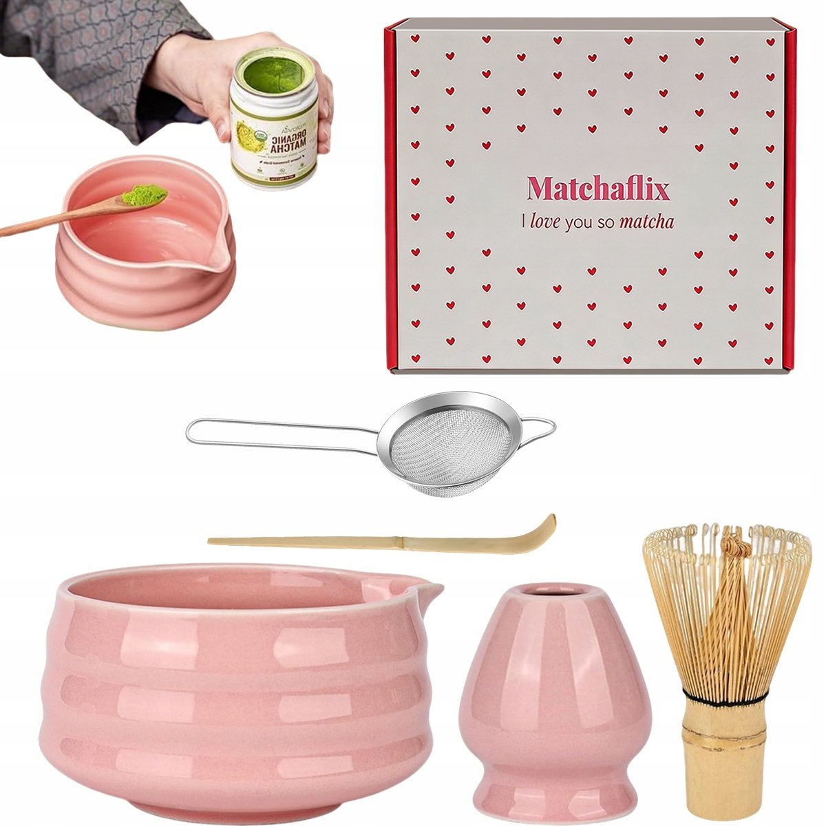 Zestaw prezentowy do herbaty Matcha Zestaw Mioteł Matcha Z Trzepaczką