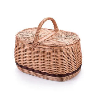 Wiklinowy kosz piknikowy WIKLINOWY ŚWIAT, 1 szt. - Zestawy upominkowe - miniaturka - grafika 1