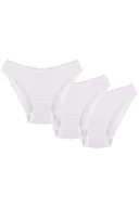 Majtki damskie - Wol-Bar soft cute 3-pak biały s majtki figi - miniaturka - grafika 1