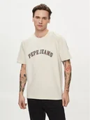 Koszulki męskie - Pepe Jeans T-Shirt Clement PM509220 Beżowy Regular Fit - miniaturka - grafika 1