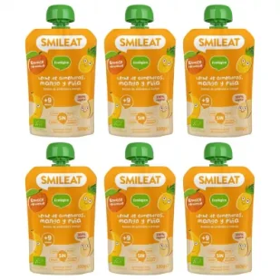 Smileat Mus z ekologicznymi migdałami, mango i ananasem po 9 miesiącu Zestaw 6 x 100 g Bio - Desery dla dzieci Smileat Mus z ekologicznymi migdałami, mango i ananasem po 9 miesiącu Zestaw 6 x 100 g Bio - Desery dla dzieci - miniaturka - grafika 1