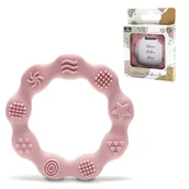 Gryzaki dla dzieci - GRYZAK SILIKONOWY SENSORYCZNY BEZ BPA RING ŁAGODZĄCY DZIĄSŁA LOR - miniaturka - grafika 1