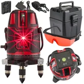 Poziomice laserowe - Red Technic Niwelator laserowy krzyżowy 360 PIROS RTPLK0037 - miniaturka - grafika 1
