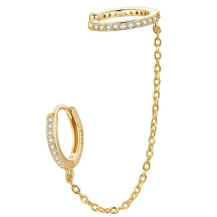 Złoty Kolczyk - KOLCZYK NAUSZNICA ŁAŃCUSZEK - Kolczyki Złoty Kolczyk - KOLCZYK NAUSZNICA ŁAŃCUSZEK - Kolczyki - miniaturka - grafika 1