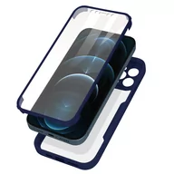 Etui i futerały do telefonów - Etui na iPhone 12 Pro Max Pleksiglas Tył i Polimer Przód ciemnoniebieskie - miniaturka - grafika 1