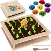 Łamigłówki - Gra Memory Farma Pamięciowa Montessori Układanka dla Dzieci Pamięć Foremki KRUZZEL - miniaturka - grafika 1