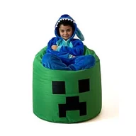 Fotele i pufy dla dzieci - Pufa worek GO GIFT Minecraft Zielony XXL 110 x 90 cm - miniaturka - grafika 1