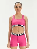 Bielizna sportowa damska - Under Armour Biustonosz sportowy Ua Hg Authentics Mid Branded 1383544-686 Różowy Compression Fit - miniaturka - grafika 1