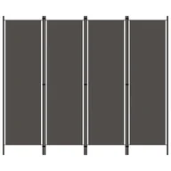 Parawany - Parawan 4-panelowy, antracytowy, 200 x 180 cm - miniaturka - grafika 1