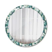 Lustra - Nowoczesne Lustro Okrągłe Czarno-białe pióra 100cm - miniaturka - grafika 1