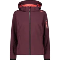 Kurtki damskie - CMP damska kurtka Softshell z odpinanym kapturem, Burgundy, 50 - miniaturka - grafika 1