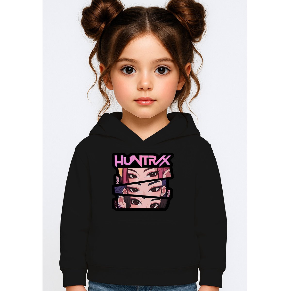BLUZA DZIECIĘCA KPOP DEMON HUNTERS HUNTRIX 122-128 Z KAPTUREM BAWEŁNIANA