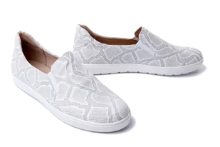 CAPRICE 24662-42 179 M2466242 white reptile, półbuty letnie damskie - Caprice - Półbuty damskie - miniaturka - grafika 1