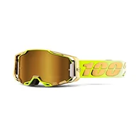 Gogle i okulary motocyklowe - 100% okulary crossowe arega, złote - miniaturka - grafika 1