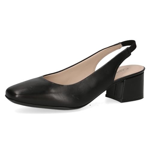 CAPRICE Damskie czółenka 9-29500-42, Czarna papka, 42 EU