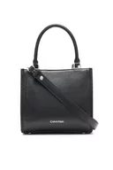 Torebki damskie - Calvin Klein Damska torba na ramię z 3 Sophia Crossbody z trzema przegródkami, rozmiar uniwersalny, Czarny/srebrny, woskowane tłoczenie PU, jeden rozmiar - miniaturka - grafika 1