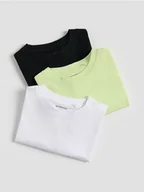 Koszulki dla chłopców - Reserved - Bawełniany t-shirt 3 pack - zielony - miniaturka - grafika 1