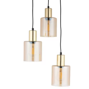 Lampa wisząca z bursztynowymi kloszami TK 6667 z serii SIERRA GOLD - Lampy sufitowe - miniaturka - grafika 2