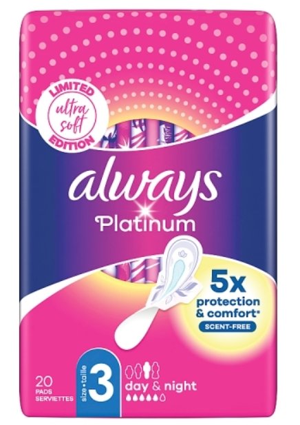 Always Platinum Podpaski Day & Night, 20 szt.