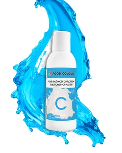Tusz do ploterów- Cyan 100 ml Food Colours - Dodatki do ciast w proszku - miniaturka - grafika 1