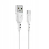 Kable USB - Borofone Kabel BX51 Triumph - USB na Typ C - 3A 1 metr biały - miniaturka - grafika 1