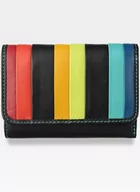 Portfele - Visconti Portfel Damski Skórzany Santorini RFID STR-3 Black Multi - miniaturka - grafika 1