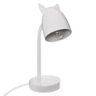 Lampy stojące - Atmosphera for kids Lampka na biurko OREILLES ROSE metalowa kolor biały - miniaturka - grafika 1