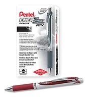 Długopisy - Pentel BL77-BGX EnerGel żelowy długopis atramentowy z mechanizmem naciskowym, średnica kulki 0,7 mm = grubość linii 0,35 mm, do wielokrotnego napełniania, 12 sztuk, burgundowy - miniaturka - grafika 1