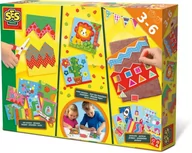 Zabawki kreatywne - Ses Creative Creative, zestaw kreatywny Nauczę się używać nożyczek, robić mozaikę i wycinać otwory - miniaturka - grafika 1