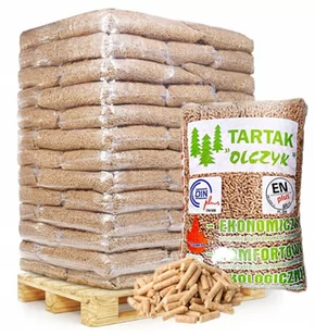 Pellet Olczyk Paleta 65 Worków 975 Kg Certyfikowany Opał Drzewny - Materiały opałowe - miniaturka - grafika 1