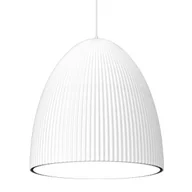 Lampy sufitowe - Karbowana lampa wisząca Gandra 5028 Shilo metalowa regulowana do jadalni biała - miniaturka - grafika 1