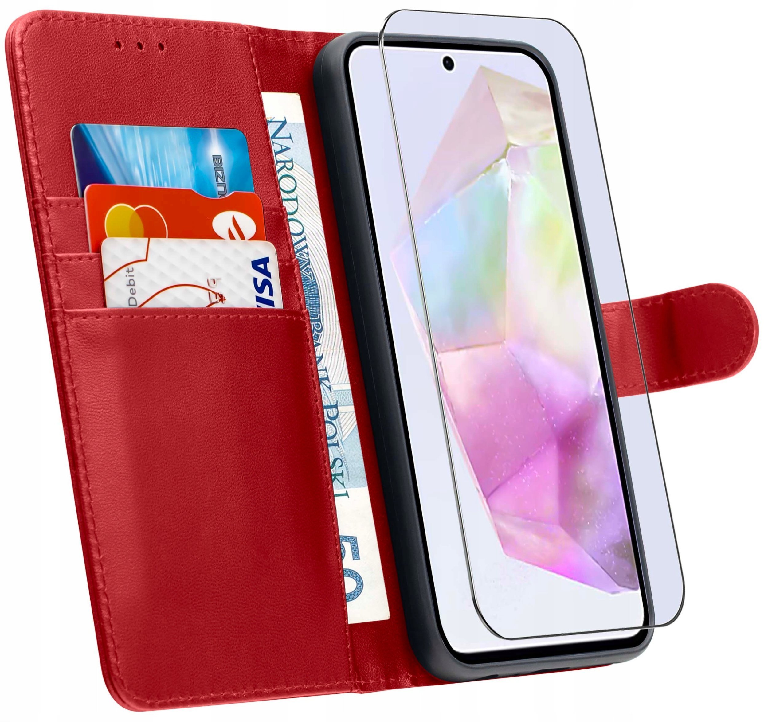 krainaGSM ETUI do Samsung A36 5G Skórzany portfel book Tokra classic + SZKŁO