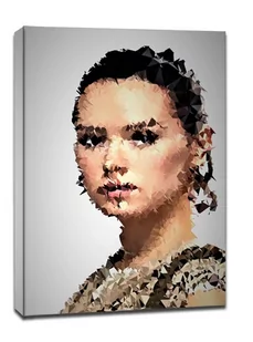 POLYamory - Rey, Gwiezdne Wojny Star Wars - obraz na płótnie Wymiar do wyboru: 60x80 cm - Obrazy i zdjęcia na płótnie - miniaturka - grafika 1