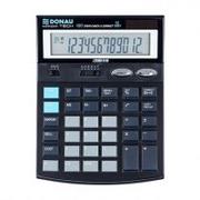Kalkulatory - Kalkulator 12 pozycyjny DONAU TECH K-DT4123-01 186x142x30mm czarny /K-DT4123-01/ DN1170 - miniaturka - grafika 1